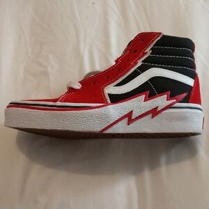 Vans Kids Red and Black High-Top Sneakers